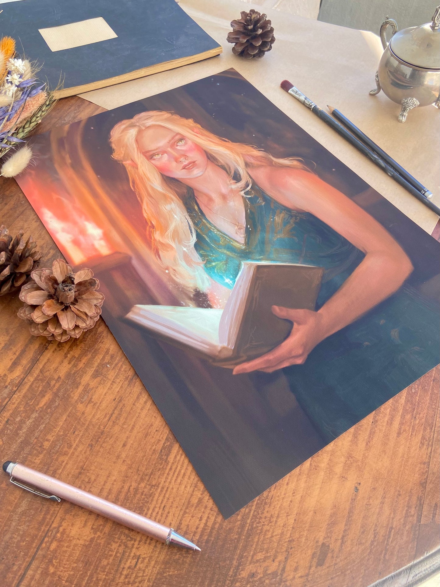 Fire underneath ✧Aelin✧ Fine Art Print