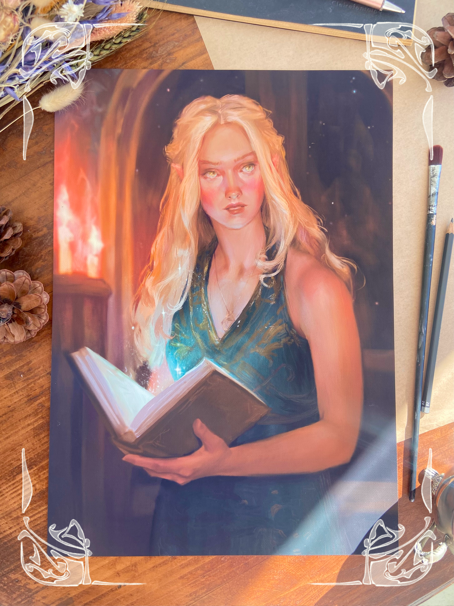 Fire underneath ✧Aelin✧ Fine Art Print