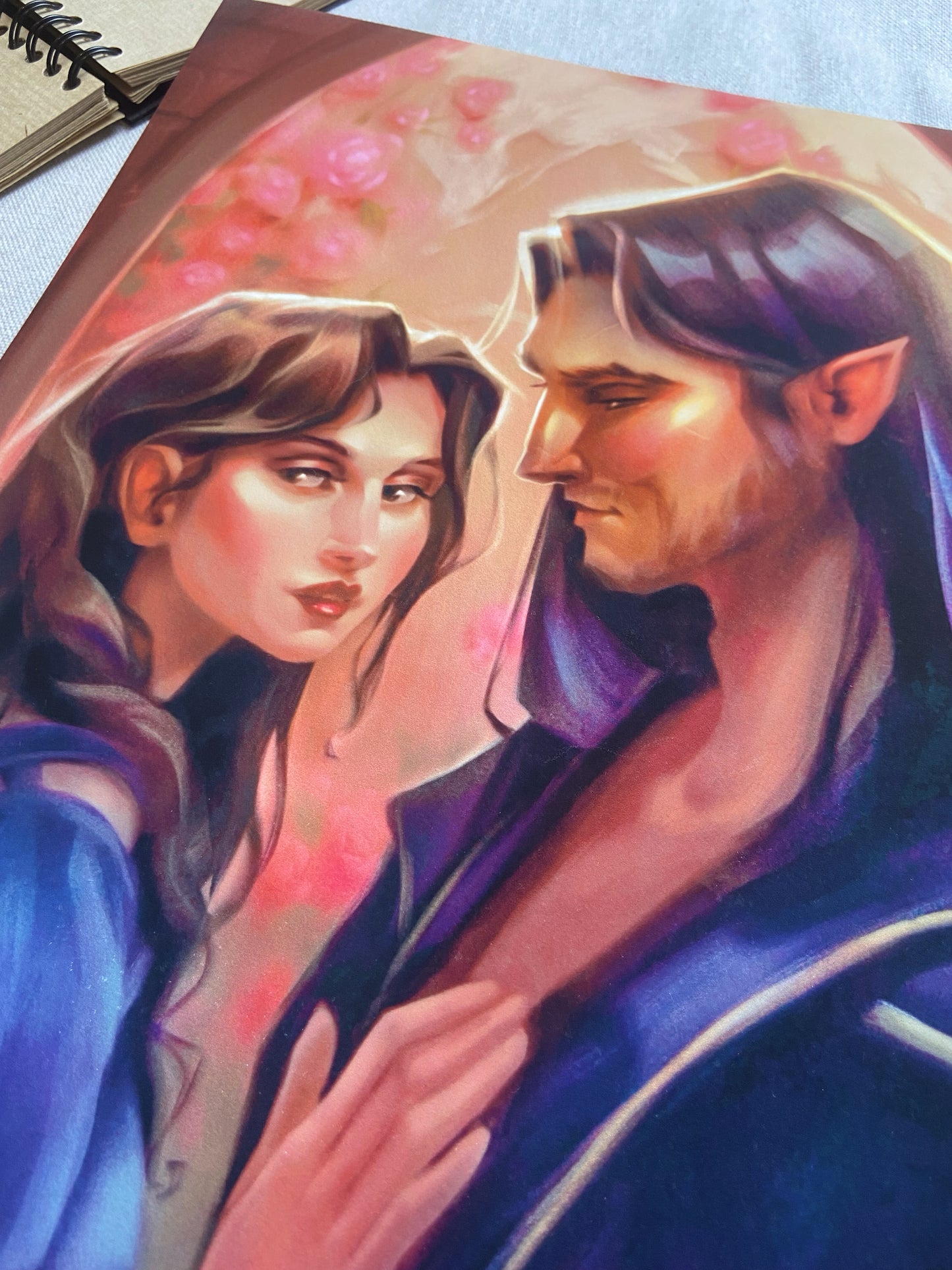 This shows a close up of the faces of my illustration