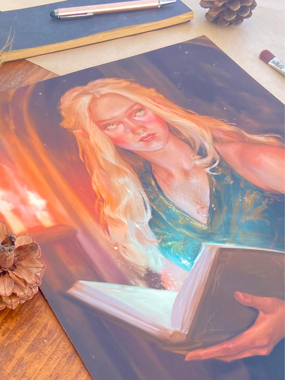 Fire underneath ✧Aelin✧  Fine Art Print