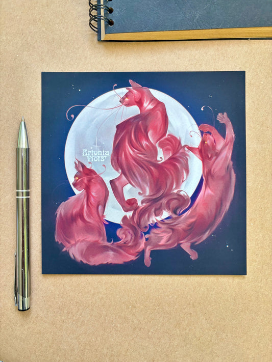 Restless Cats ✦Dark Romantic✦ Postcard