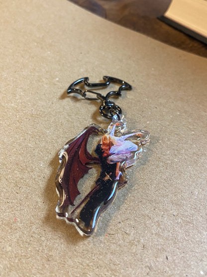 A Dance in Silver Flames ✧Nessian✧ Keychain